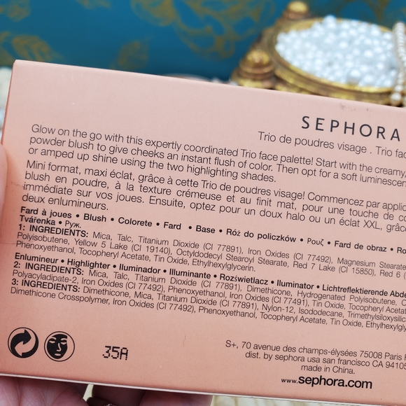 Sephora Collection Dare Blush Highlighter Trio Face Palette NEW - Picture 7 of 7